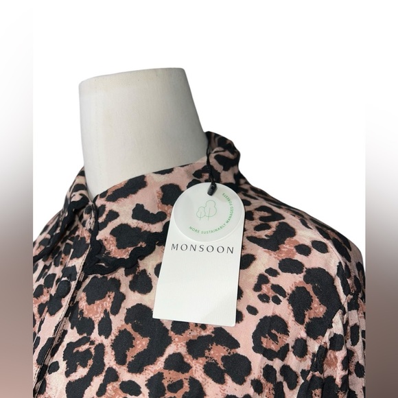 MONSOON - Lola leopard print maxi dress brown Size 12 - Picture 5 of 9